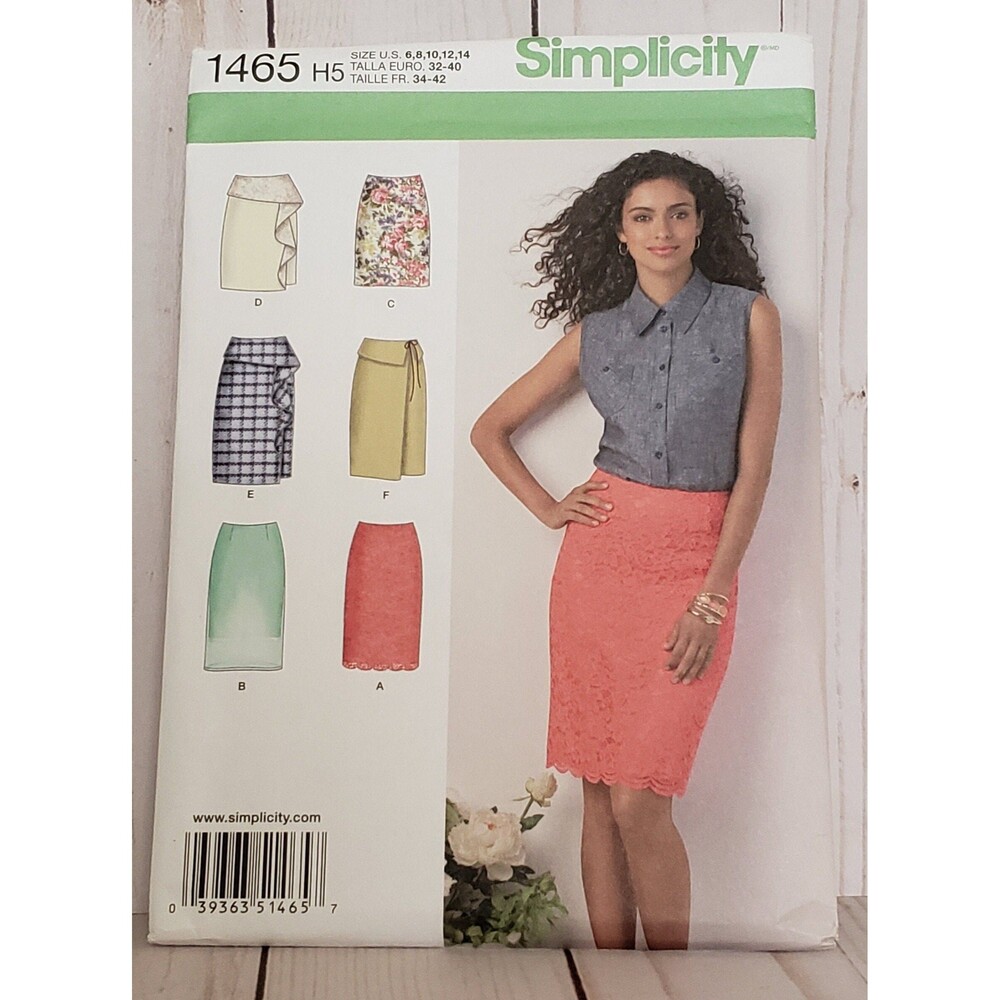 Misses Form Fitting Skirt In Two Lengths Sewing Pattern Simplicity 1465